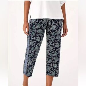 Susan Graver Liquid Knit Wide Leg Cropped Pants
